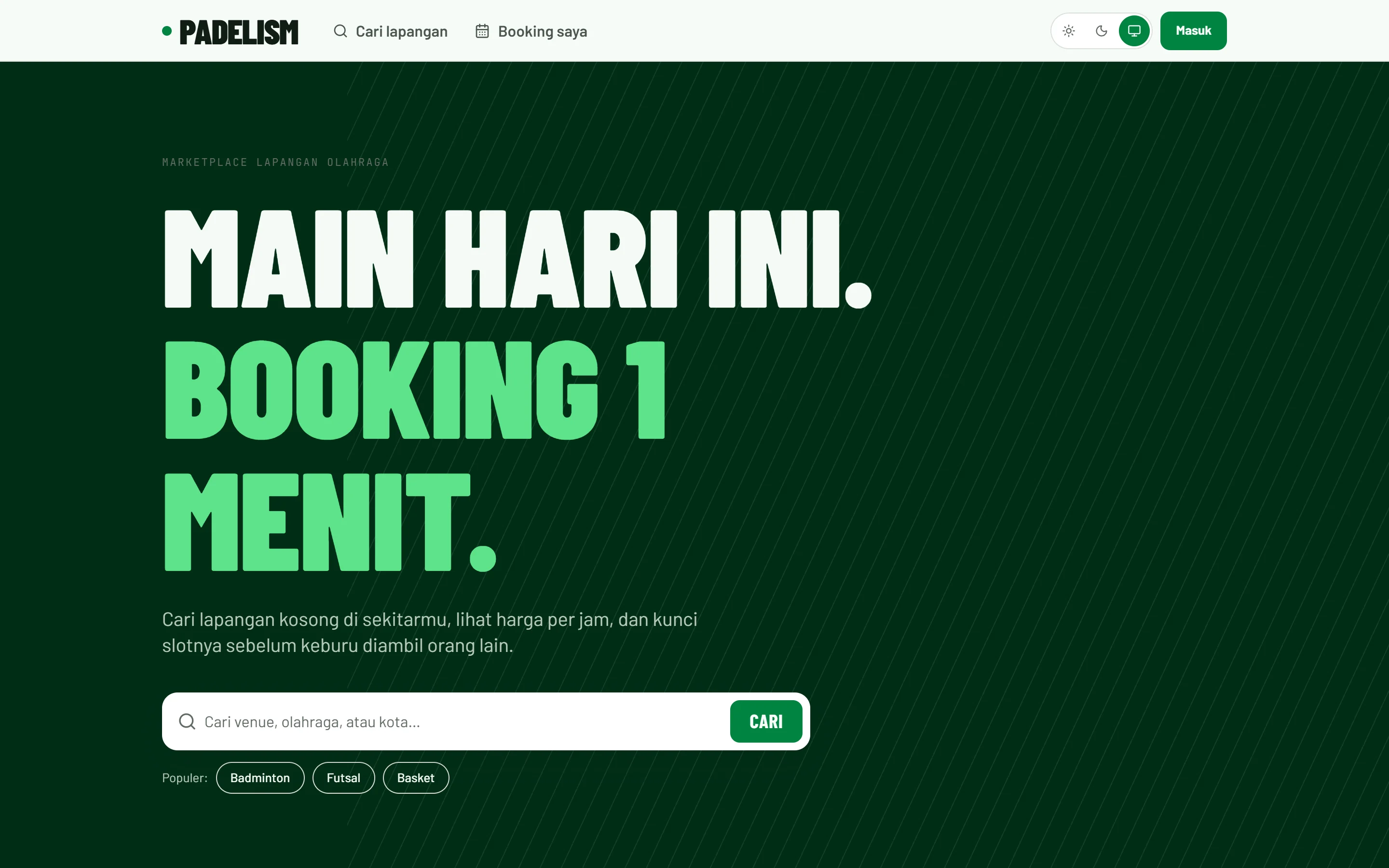Tangkapan layar Padelism